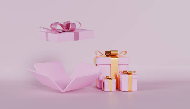 istock Pink gift box with a bow, perfect for a birthday or Valentine's Day celebration 2181512790