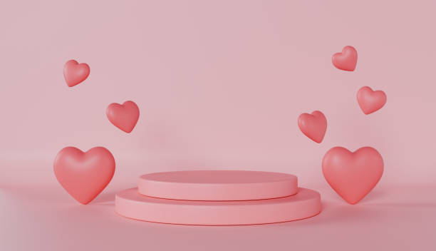 istock Pink heart vector illustration for Valentine's Day card design 2181512845