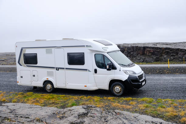 istock Motorhome parked on the road. Car trip 2181519809