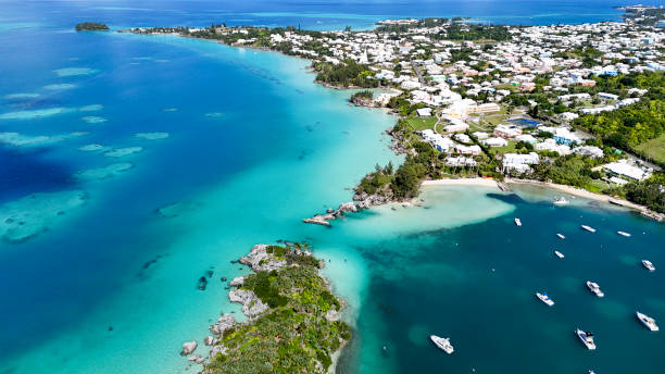 istock Aerial View of Bermuda Ely's Harbour 2181520508