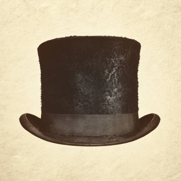 Sepia toned image of an antique black gentleman hat