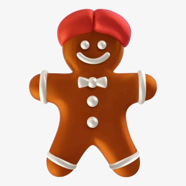 istock 3d cartoon christmas gingerbread in realistic glossy style. Festive vector cookie decorating isolated on white background. 2181529254