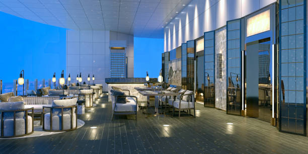 istock 3d render of modern cafe restaurant 2181530196