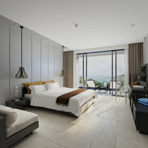 istock 3d render of modern bedroom 2181531181