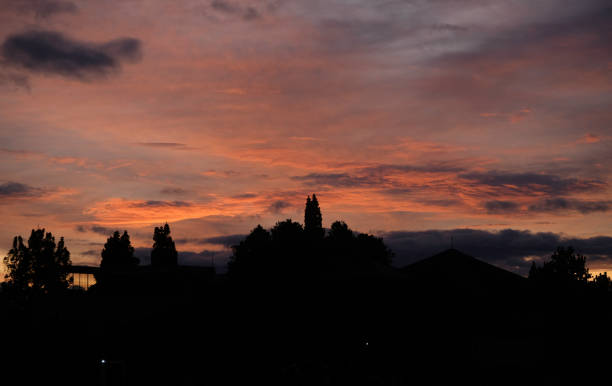 istock Beautiful dramatic sunset paints the sky. 2181532846