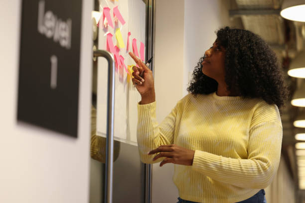 istock Employee looking at bulletin board 2181534952