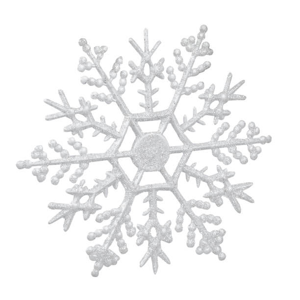 istock Christmas ornament frosted snowflake isolated on white background 2181535544