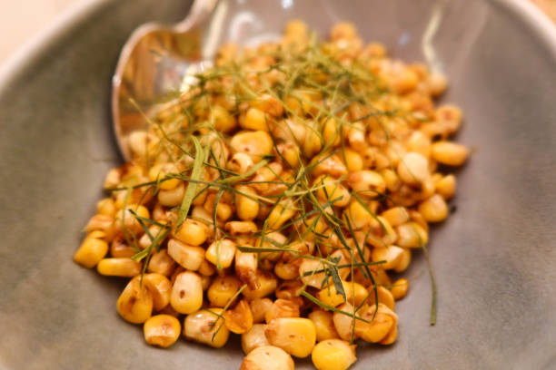 istock close up Chinese Cantonese pan fried sweet corn with soy sauce 2181535768