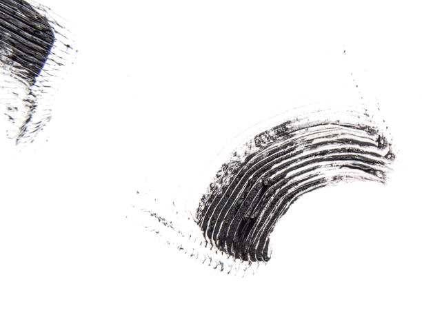 istock A smear or sample of black mascara isolated on a white background 2181536424