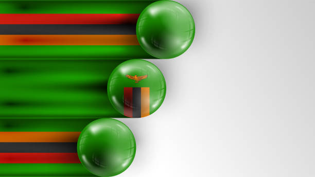 istock EPS10 Vector Patriotic Background with Zambia flag colors. 2181537354