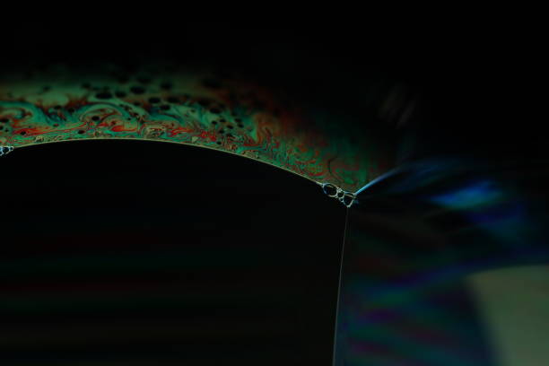 istock Green liquid phenomenal structure , green oils on a dark background, colourful abstract, surrealistic art, line of light 2181537508