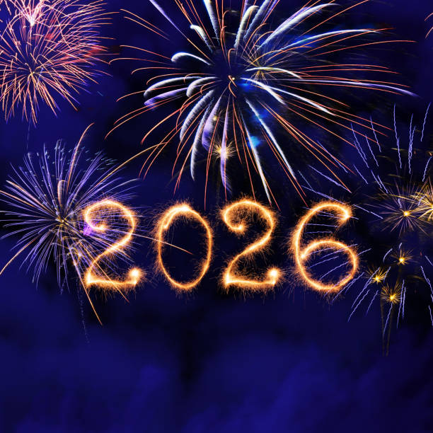 istock Sparkling New Year 2026 with fireworks 2181549175