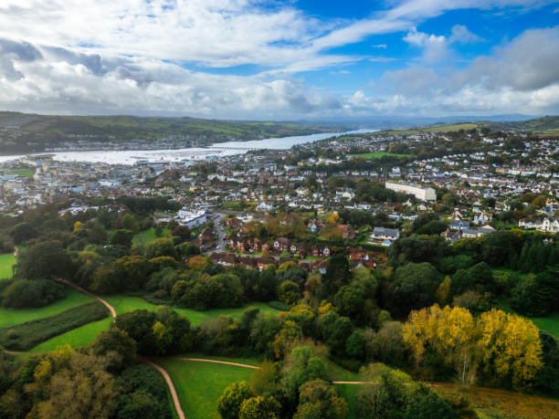 istock Aerial view of residential architecture in Teignmouth, Devon 2181550932