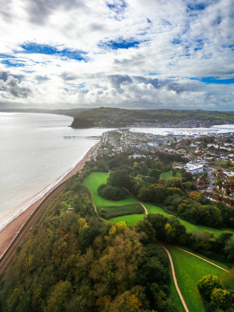 istock Aerial view of seafront and residential architecture in Teignmouth, Devon 2181550969
