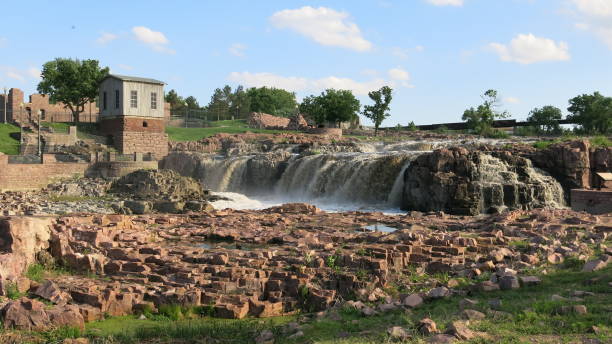 istock Sioux Falls Waterfall Park Landscape South Dakota 2181554351