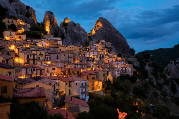 istock A charming evening in Castelmezzano, Italy, where light dances on ancient stone 2181557863