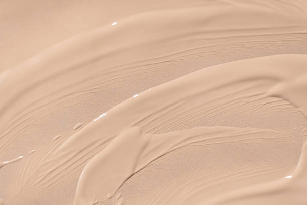 istock Abstract delicate minimalist beige background, cosmetic cream stroke. 2181561071