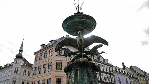 Stork Fountain in CopenhagenThe Stork Fountain is located on Amagertorv in central Copenhagen, Denmark. It was a present to Crown Prince Frederik (later Frederik VIII) and Crown Princess Louise in connection with their silver wedding anniversary in 1894. It depicts three storks about to set off.