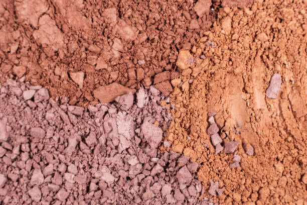 istock Macro texture of different shades of eyeshadow top view 2181561649