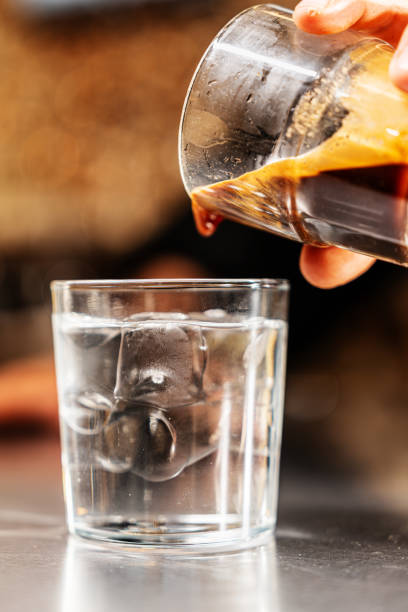 istock Preparing ice americano in coffee shop. 2181562449