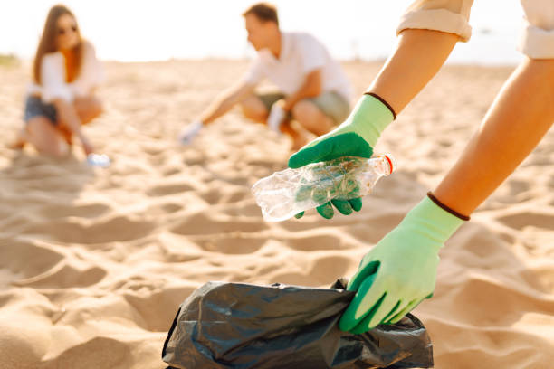 istock Clean up garbage on the ocean coast. 2181563163