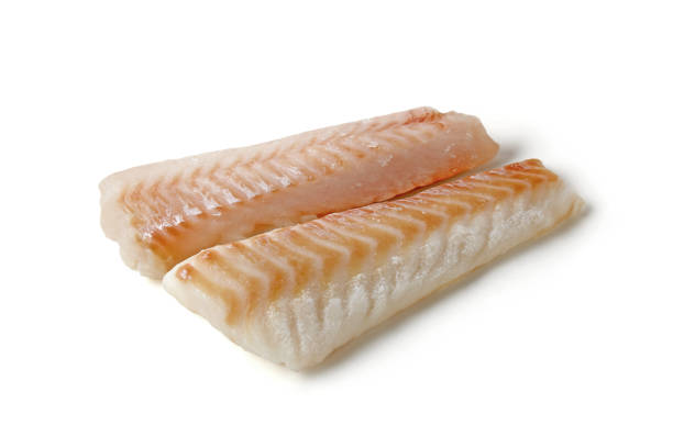 istock fresh frozen cod fillet in ice glaze isolated on white background 2181571936