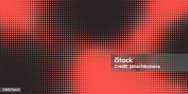 Dynamic Abstract Pattern With Red And Black Dots Creating Visual Depth ...
