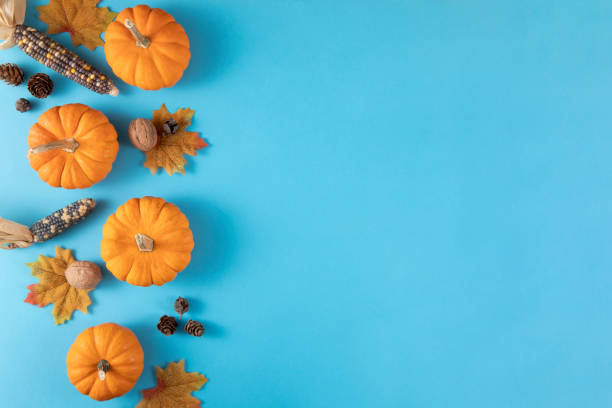 istock Autumn Background with Pumpkins 2181577026