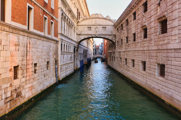 Bridge of Sighs at Doge's Palace, in Venice, Italy