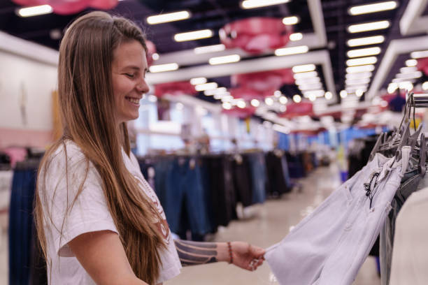 istock Woman shopping for clothes. 2181581862