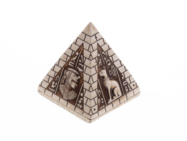 Egypt Cairo Pyramid, with hieroglyphs background