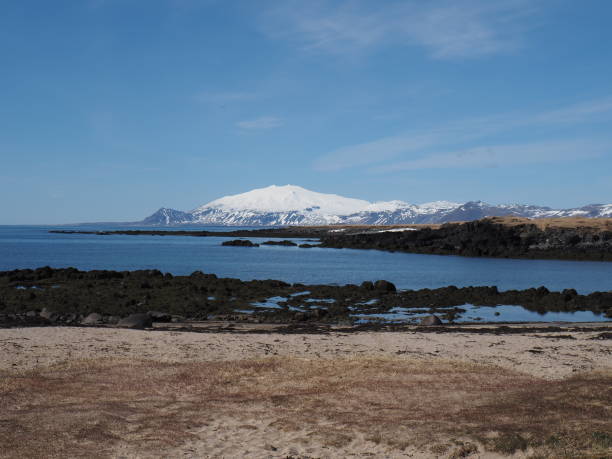 istock Landscape with ocean and mountain 2181605851