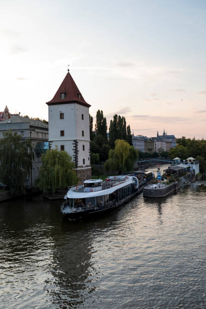 Vltava River and Old Town Prague, Czech Republic