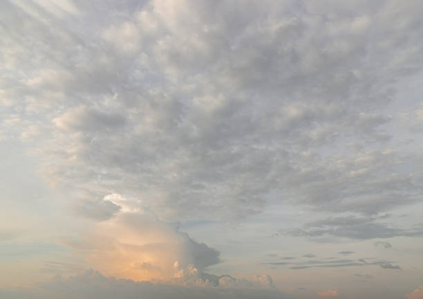Colorful dramatic sky with cloud before sunset. Amazing clouds like a heaven for background wallpaper and texture, Concept idea of Imaginative clouds nature, Nature abstract composition, use it as your wallpaper, poster and Space for text, Selective focus.