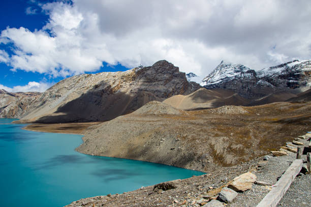 istock Mountain and Tilichi lake in Manag 2181634395