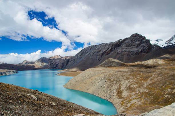 istock Mountain and Tilichi lake in Manag 2181634447