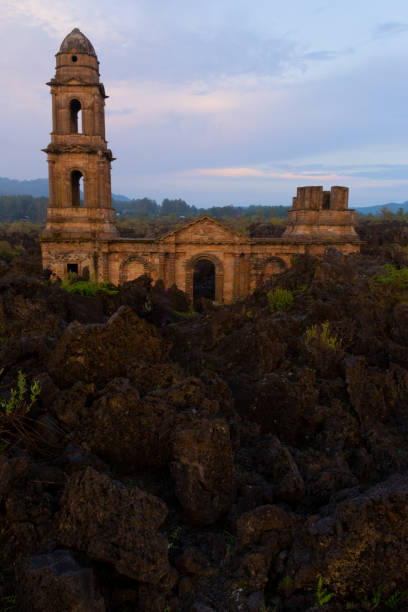 istock Ruins among the lava. 2181646186
