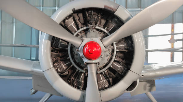 istock Radial engine of an aircraft. Close-up 2181651867