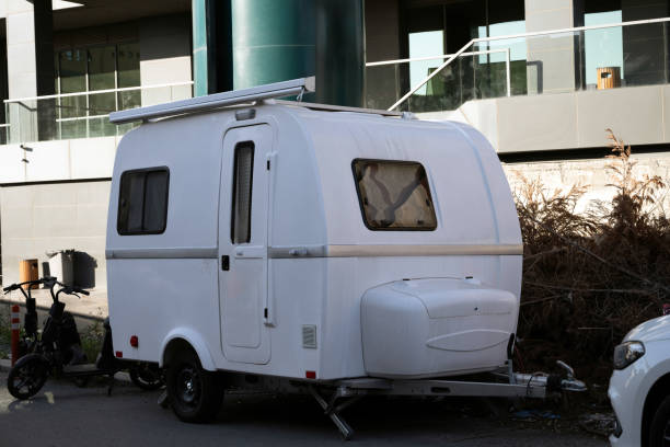 mini caravan parked on the street