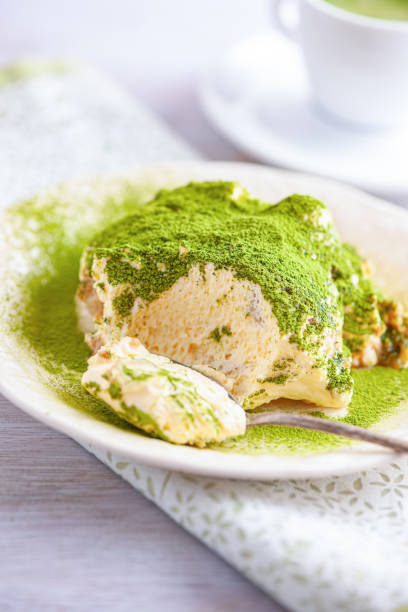 Matcha Tiramisu with Green Tea Latte Cup