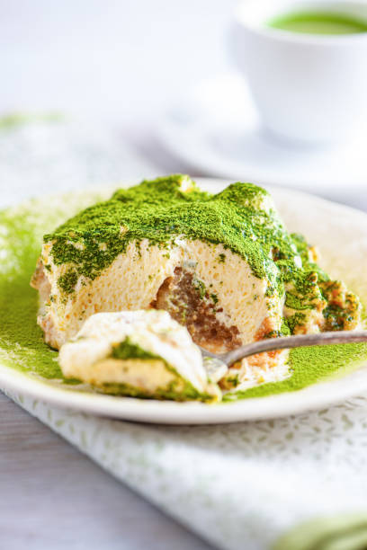 istock Matcha Tiramisu with Green Tea Latte Cup 2181659352