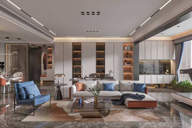 istock Modern Open-Concept Living Room with Luxury Interior Design 2181661793