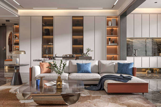 istock Modern Luxury Living Room with Elegant Sofa and Stylish Decor 2181662942