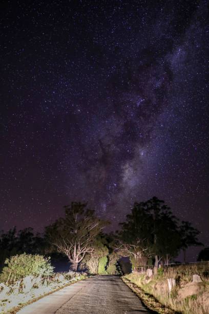 istock Milky Way over a rural road at night 2181663335