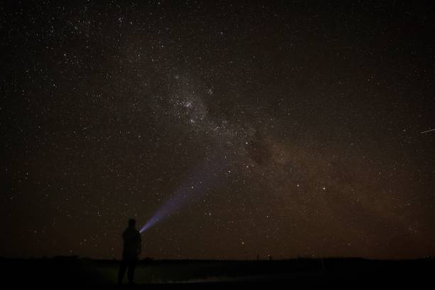 istock Silhouette under the starry Milky Way. 2181663346