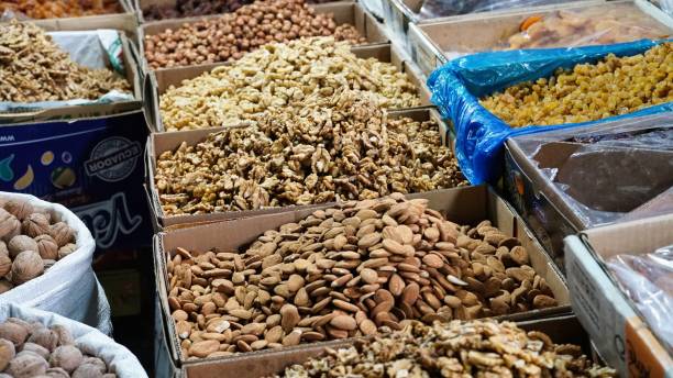 istock Dried Fruit and Nuts Stall in Market 2181667087