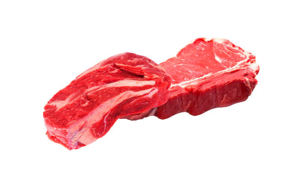 istock raw meats isolated on white background 2181667967