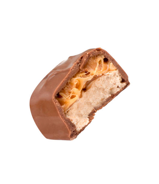 istock Sweet chocolate candy isolated on white background 2181668067