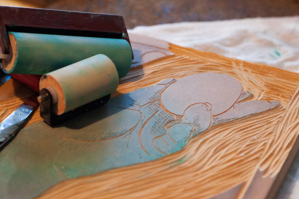 Linocut Art of a hand