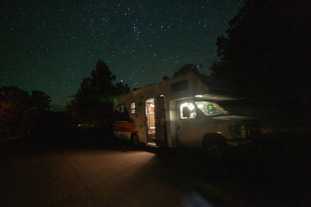istock Desert Stars and Camper 2181669354